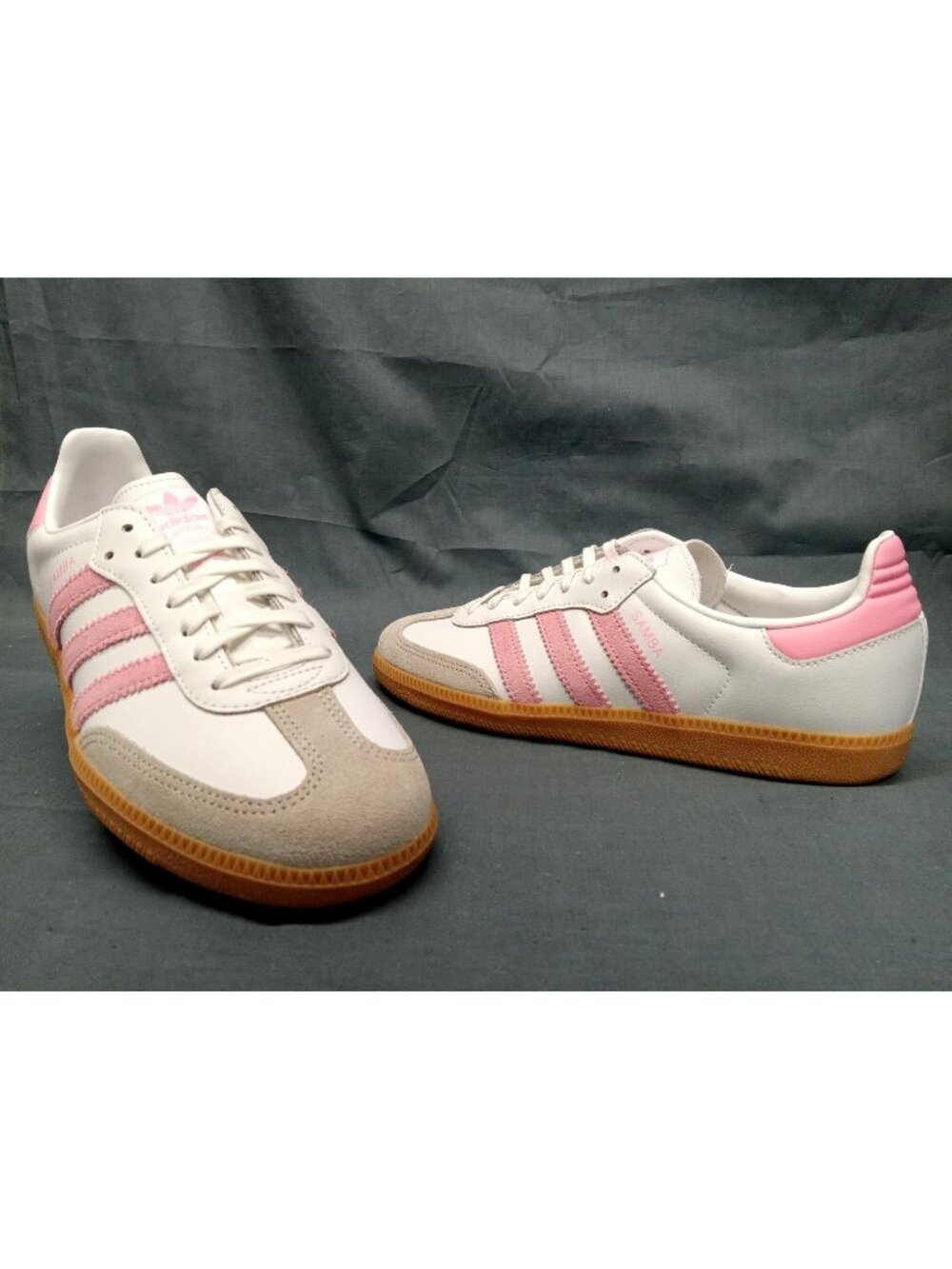 Adidas Samba OG J (GS) White Light Pink Gum JQ2018 Girls Size 7 NEW NO BOX!